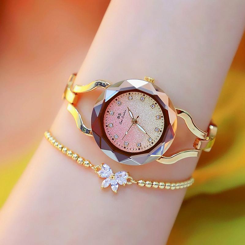 Sparkling Aurora Star Diamond Chain Watch for Women - Rose Gold
