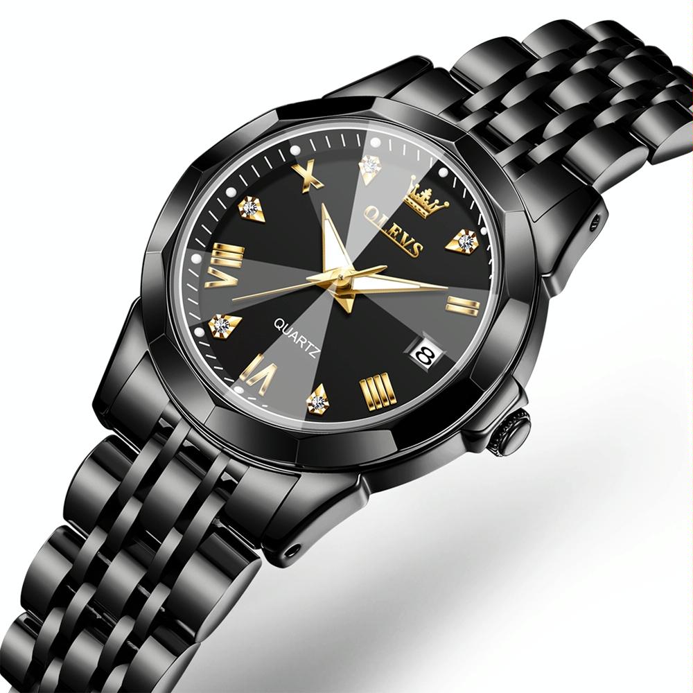 Waterproof Quartz Watch with Butterfly Buckle for Women - White + Silver