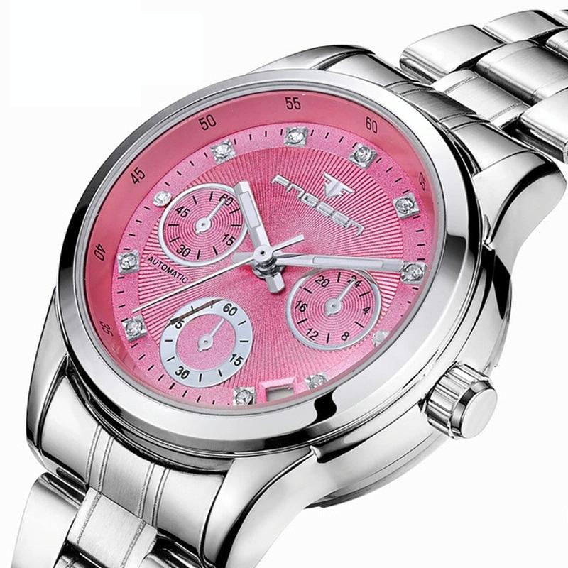 Stylish Women Quartz Watch with Luminous Display and Date - Gold Golden Surface