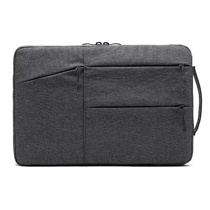 13.3 Inch Business Laptop Liner Bag - Polyester Zipper Closure - Light Grey Femina Worldwide