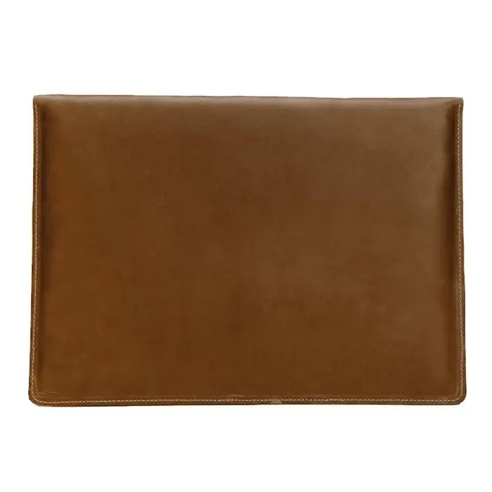 15.4 Business Laptop Tablet Bag - Genuine Leather - Universal Fit - Coffee Femina Worldwide