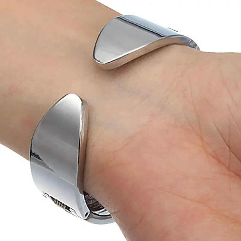 Stainless Steel Diamond Bracelet Watch for Women - Hollow Mirror Surface - White Femina Worldwide