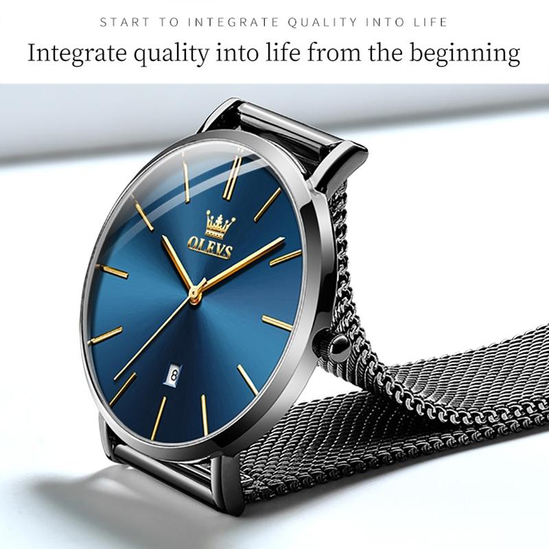 Waterproof Women Quartz Watch with Steel Strap - White + Rose Gold