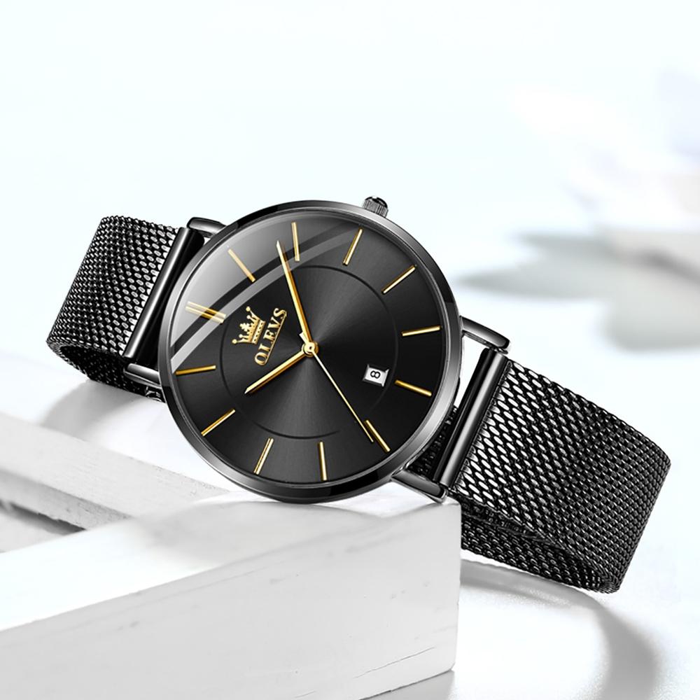 Waterproof Women Quartz Watch with Steel Strap - White + Rose Gold