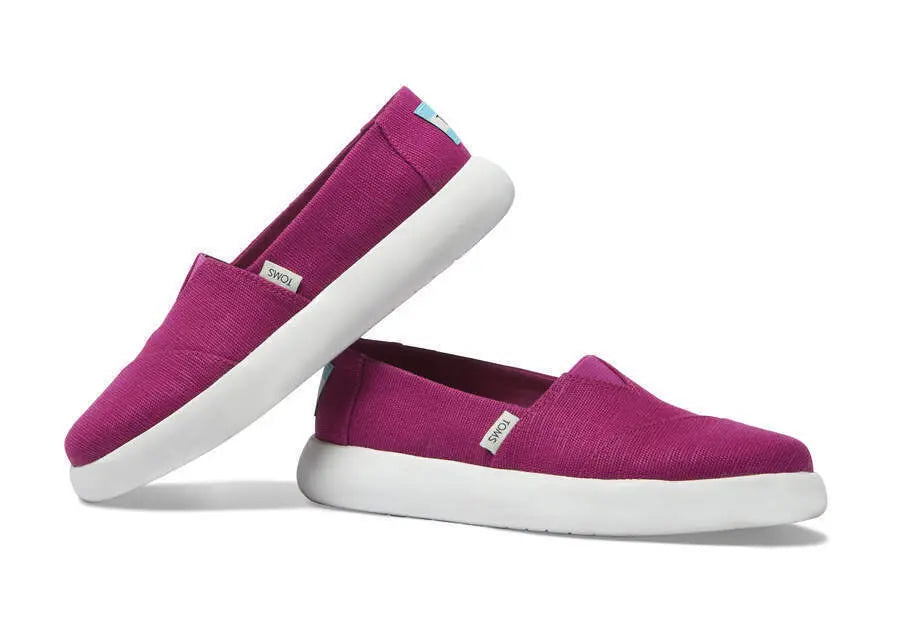 TOMS Womens Canvas Slip On Shoes Sneakers Flats Platform Espadrilles - Fuchsia Pink - US 9 Femina Worldwide