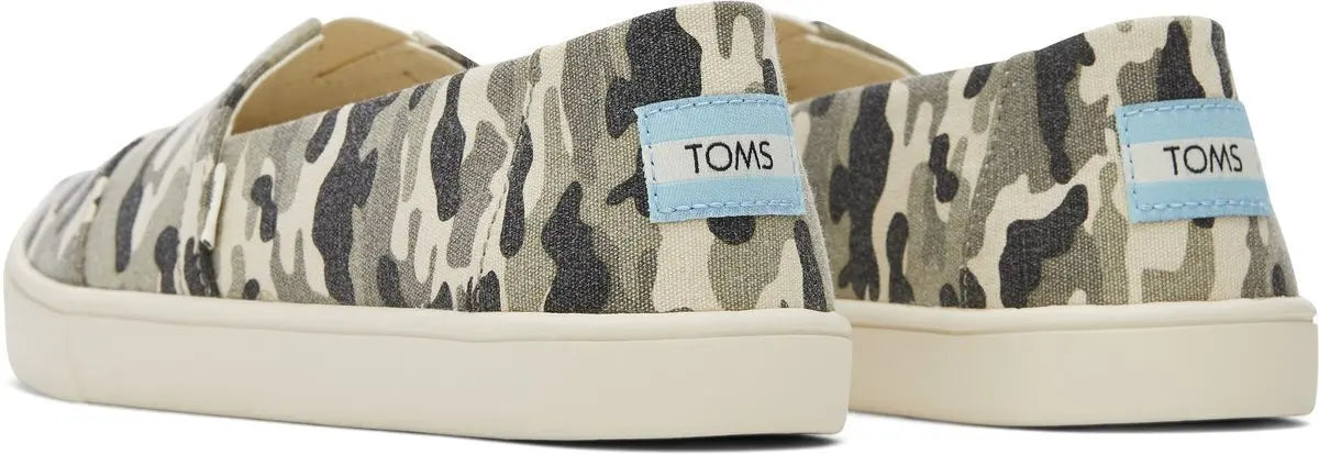 TOMS Womens Casual Canvas Slip On Sneakers Shoes Espadrilles - Army Camo Camouflage - US 8 Femina Worldwide