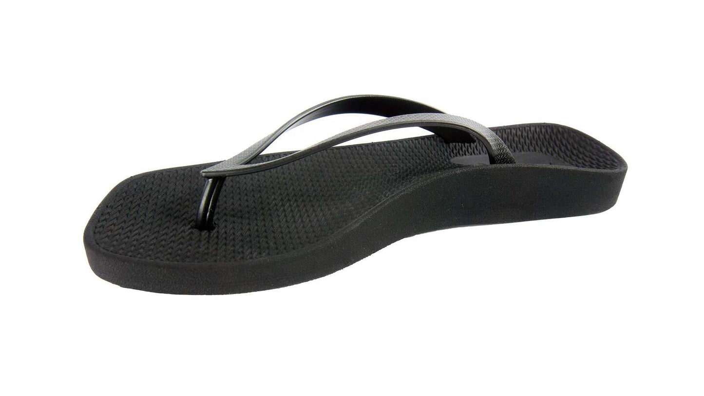 ARCHLINE Breeze Arch Support Orthotic Thongs Flip Flops Arch Support - Black - 40 EUR (Womens 9US/Mens 7US)