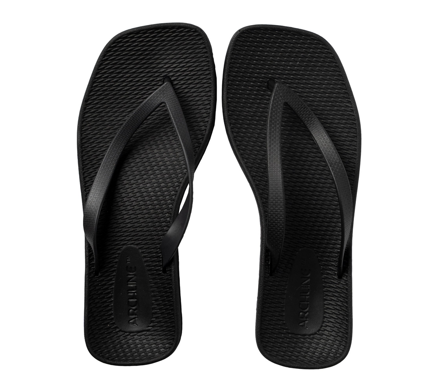 ARCHLINE Breeze Arch Support Orthotic Thongs Flip Flops Arch Support - Black - 40 EUR (Womens 9US/Mens 7US)