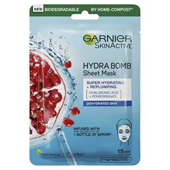 Garnier Hydra Bomb Hyaluronic Acid + Pomegranate Sheet Mask 28g Femina Worldwide