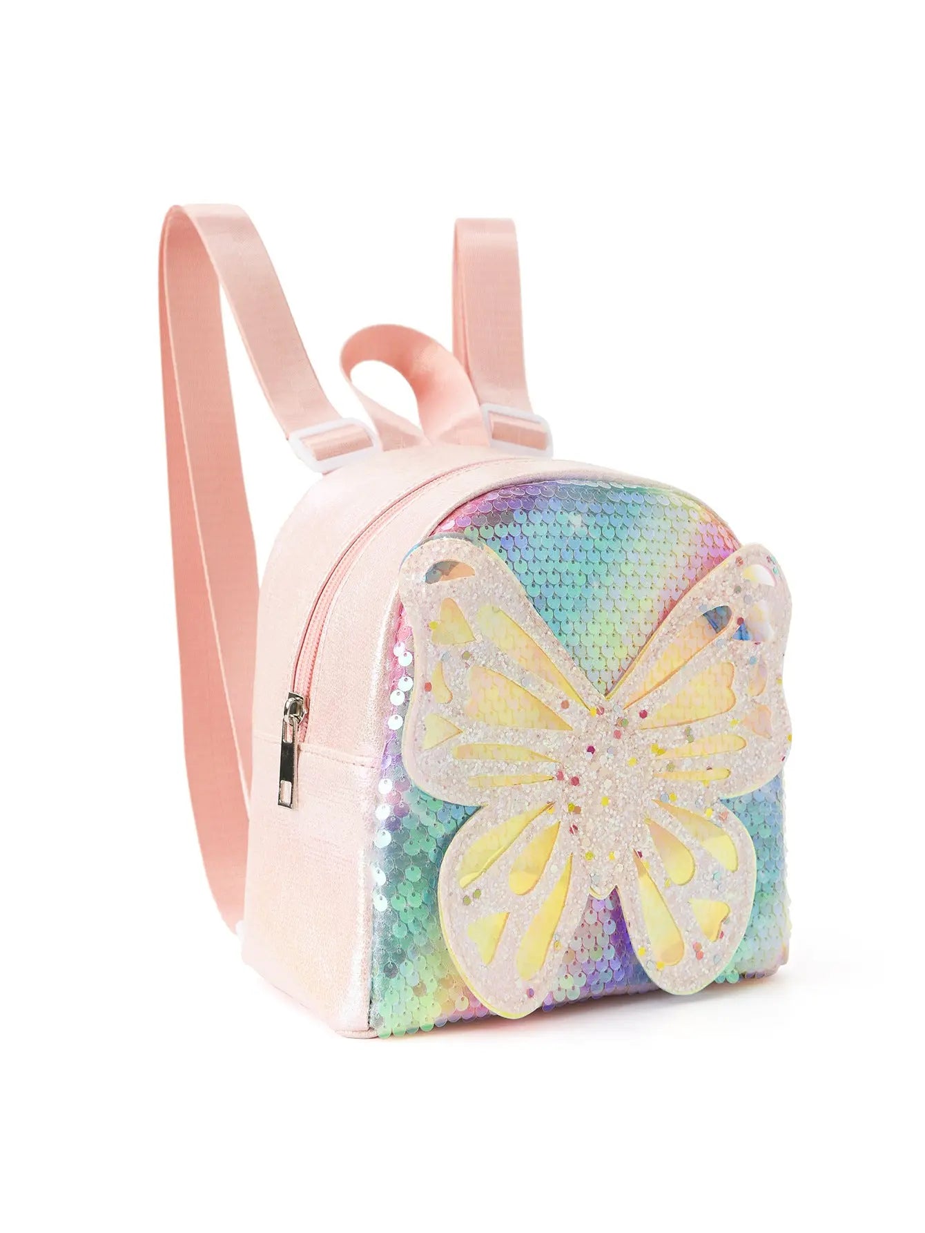 Glitter Butterfly Sequin Backpack - Sparkling Small Backpack for Kids Femina Worldwide