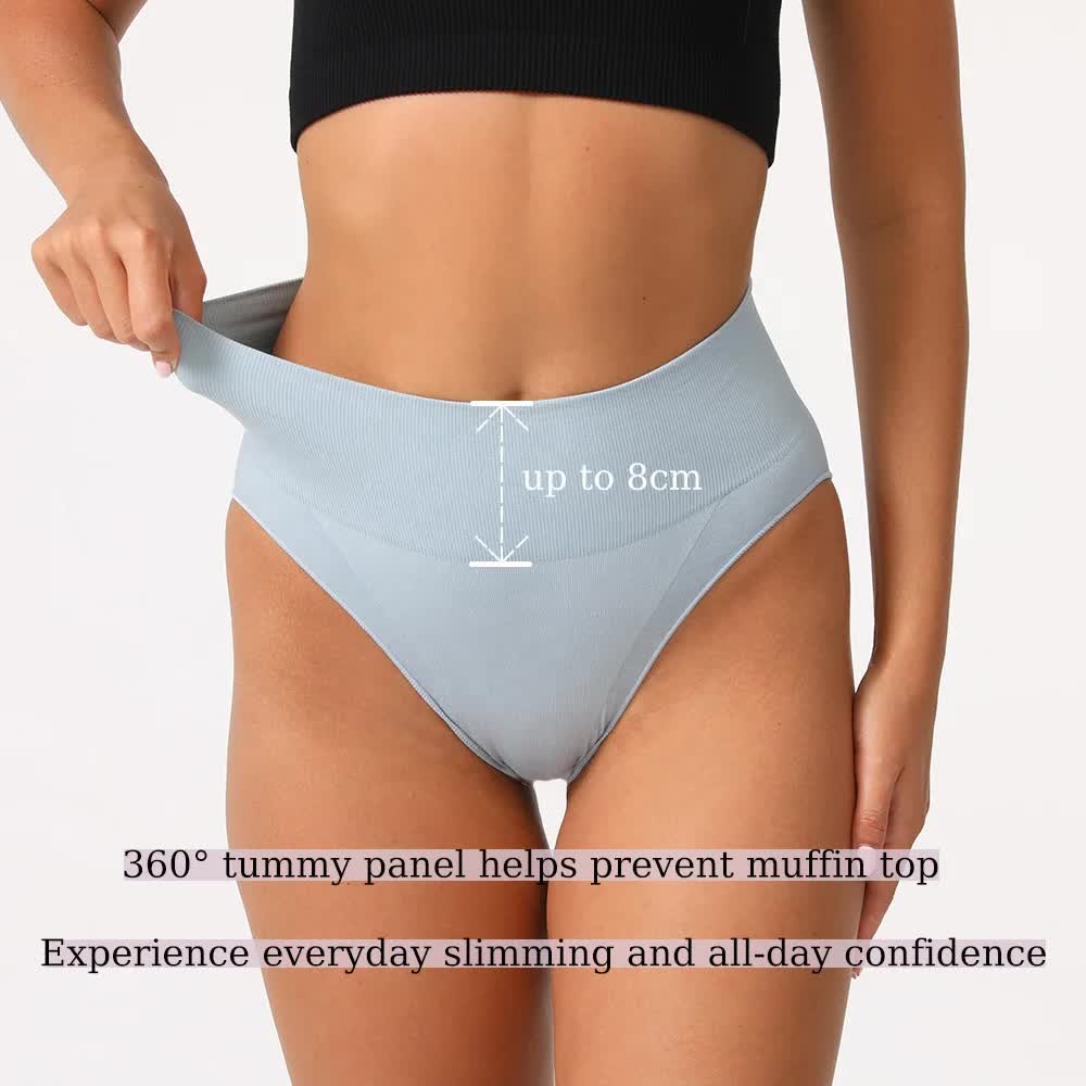 L Skin 3-Pack High-Waist Microfiber Shaping Briefs - Seamless Full-Coverage Tummy Control Panties