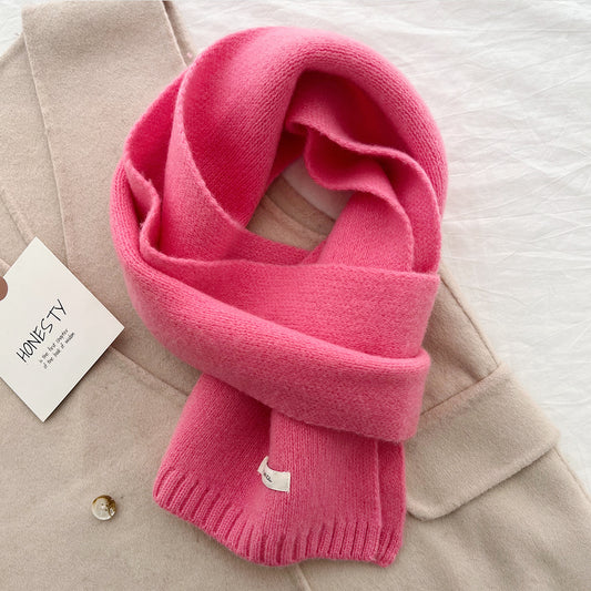 Pink Luxurious 100% Wool Scarf for Women and Men - Soft, Warm, and Stylish