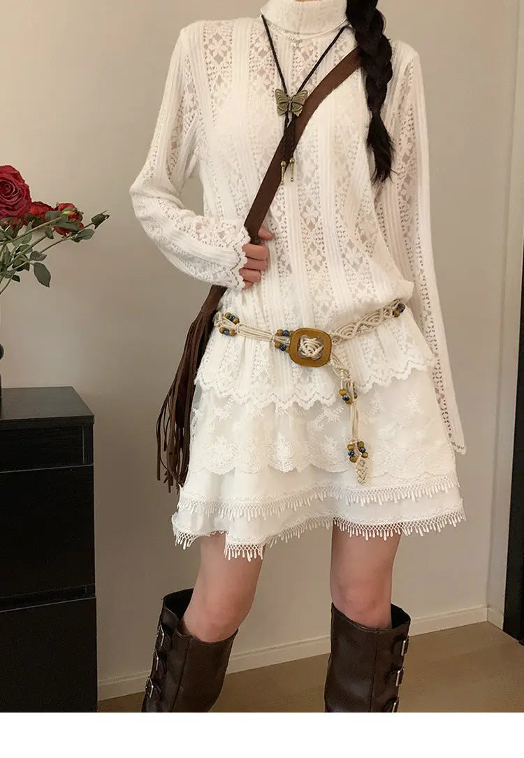 2 PCS Waist Rope Braid Ethnic Style Waist Chain - Beaded Bohemian Belt for Women Femina Worldwide