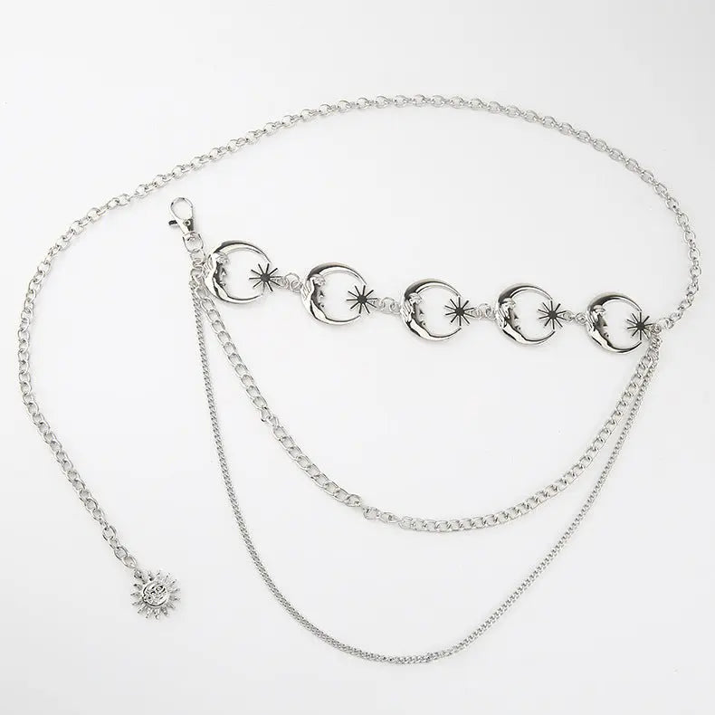 2 PCS (Style 3)Statement Body Chain Belt - Women's Sun Flower Waist Jewelry Femina Worldwide