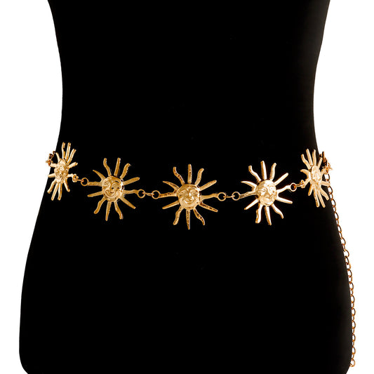 2 PCS (Style 9)Statement Body Chain Belt - Women's Sun Flower Waist Jewelry
