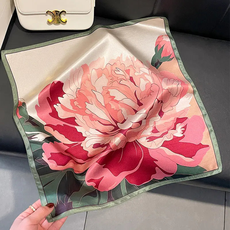 Red Peony Women's silk scarves, accessories for all seasons Femina Worldwide