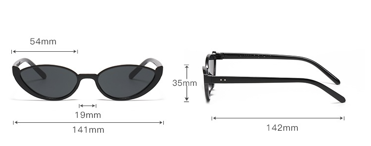 Rice White Tea Tablet 2PCS Fashionable Cat-Eye Sunglasses for Women - Retro INS Style UV Protection Shades