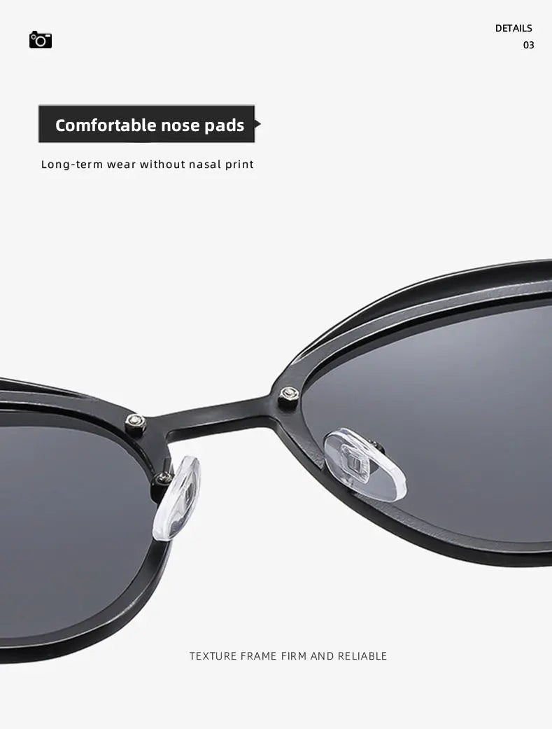 2-pcs Pink Elegant Women's Cat Eye Sunglasses - Anti-Glare, Lightweight Frame Femina Worldwide