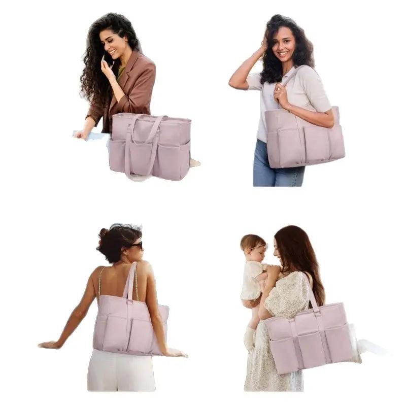 Pink Women's Laptop Tote Bag - Professional Business Briefcase & Shoulder Handbag (Fits up to 15.6 Inch Laptop) Femina Worldwide