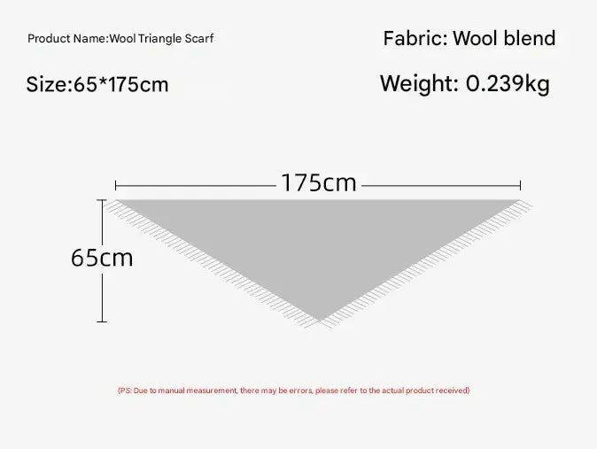 Red Versatile Fringed Faux Wool Triangle Shawl - Warm Knitted Scarf Femina Worldwide