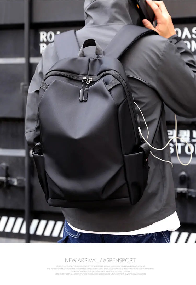 Blue Modern Anti-Theft Laptop Backpack with USB Charging Port - Water-Repellent Travel & Business Bag for 15.6 Inch Laptops Femina Worldwide