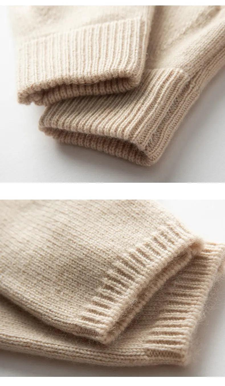 Red Color Block Cashmere Fingerless Gloves for Women Autumn Winter Outdoor Cold Protection Warm Knitted Gloves Femina Worldwide