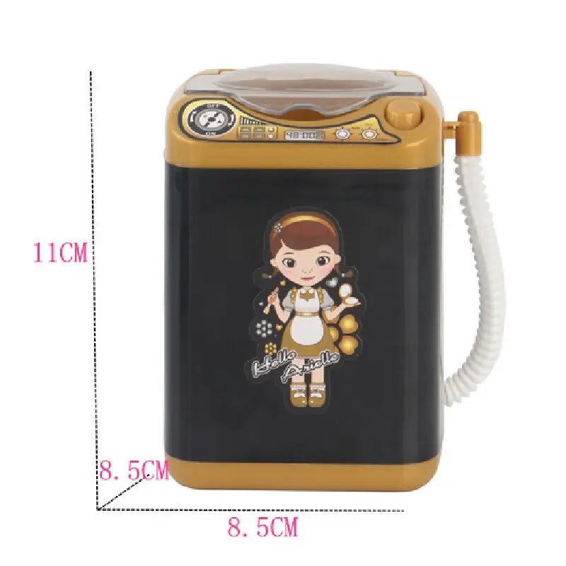 Blue Kids Mini Electric Toy Washing Machine with Spin Dryer Basket - Pretend Play Appliance Femina Worldwide