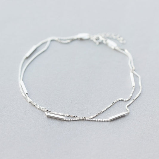 Mori Artistic Double-circle Anklet Ornament Women Accessories