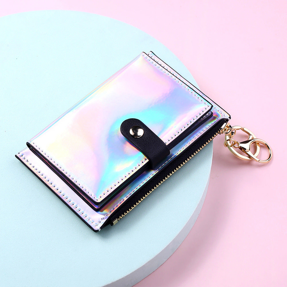 New Laser Shiny Zipper Wallet For Women
