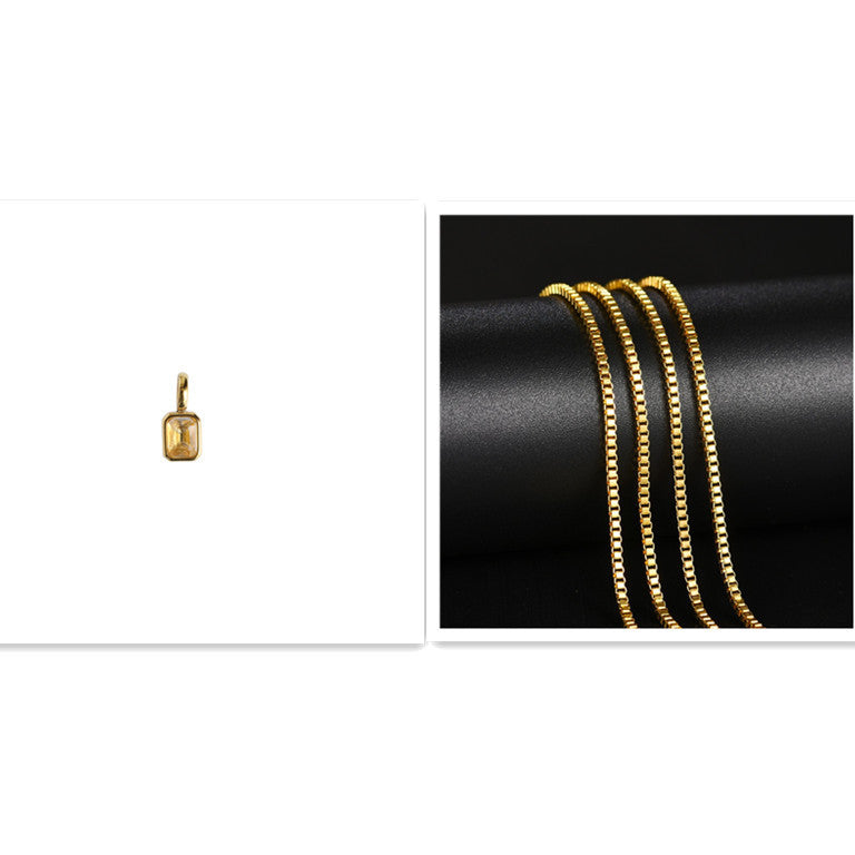 Titanium Steel Color 12 Birthstone Pendant Diy Accessories For Women