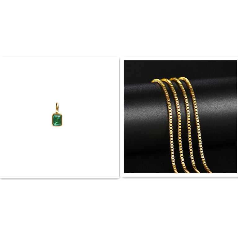 Titanium Steel Color 12 Birthstone Pendant Diy Accessories For Women