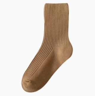 Khaki Socks For Women In Spring And Autumn