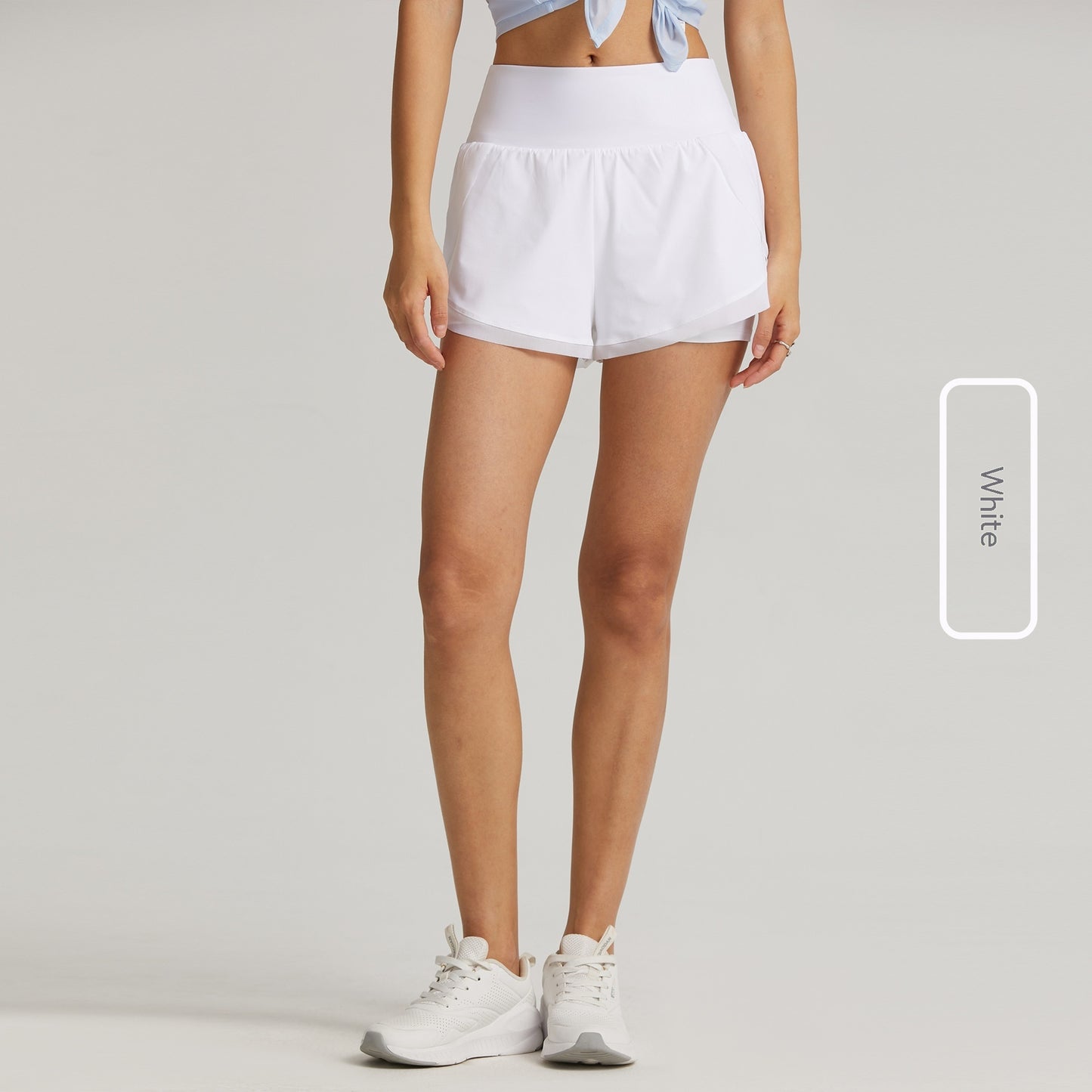 Outdoor Fake Two Pieces Leisure Sports Shorts For Women