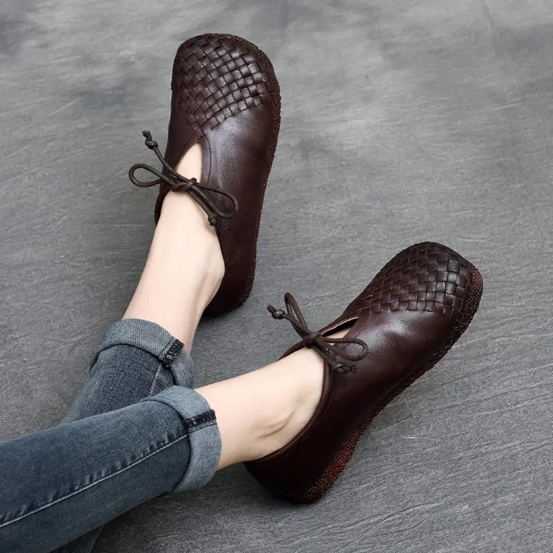 Vintage Mori Women's Soft-soled Platform Lace-up Flats My Store