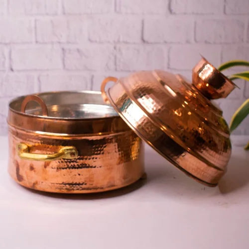 Traditional Ayurvedic Copper Modak Patra Steamer Vessel | Handcrafted