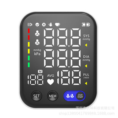 Electronic Blood Pressure Monitor Ultra Clear Large Screen Pulse Sphygmomanometer For Real-time Measurement Of Blood Pressure Health Device