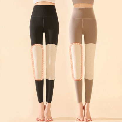 Winter High Waist Knee-pad Leggings Fashion Warm Double-sided Accessories
Frosted Pants Solid Slim Trousers Women Clothing