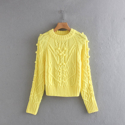Cable crew neck sweater sweater