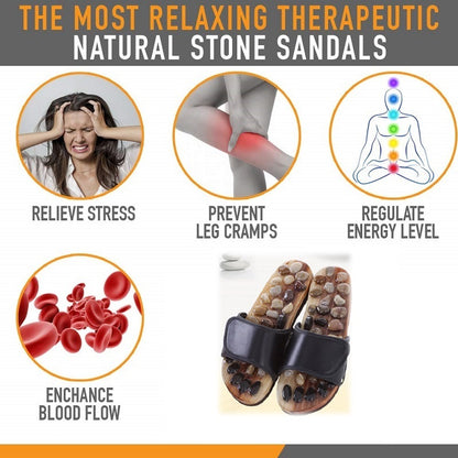 Home Foot Care Pebble Massage Slippers Acupoint Foot Therapy Shoes