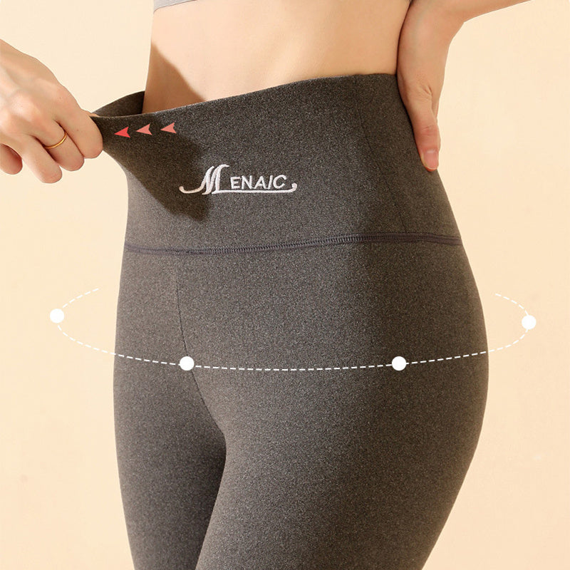 Winter High Waist Knee-pad Leggings Fashion Warm Double-sided Accessories
Frosted Pants Solid Slim Trousers Women Clothing