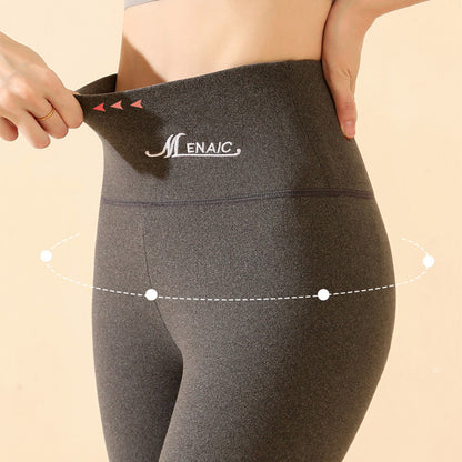 Winter High Waist Knee-pad Leggings Fashion Warm Double-sided Accessories
Frosted Pants Solid Slim Trousers Women Clothing