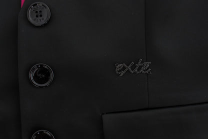 Exte Black Pink Two Piece Suit Skirt & Blazer