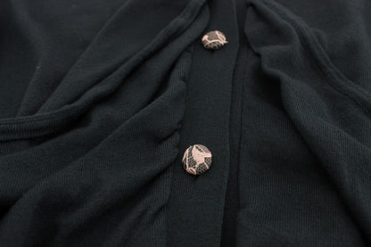 PINK MEMORIES Green Button Down Cardigan Sweater