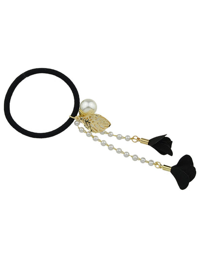 Hair Holder Accessories Pearl Long Chain Headwear Petal Elastic Hair