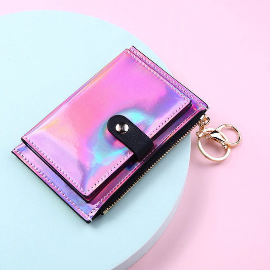 New Laser Shiny Zipper Wallet For Women