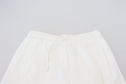 Dolce & Gabbana White Cotton Women Sweatpants Pants