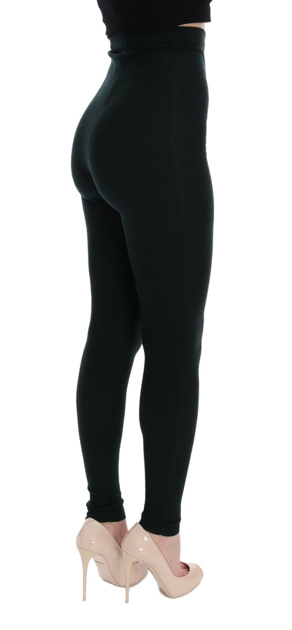 Dolce & Gabbana Green Cashmere Skinny Women Pants