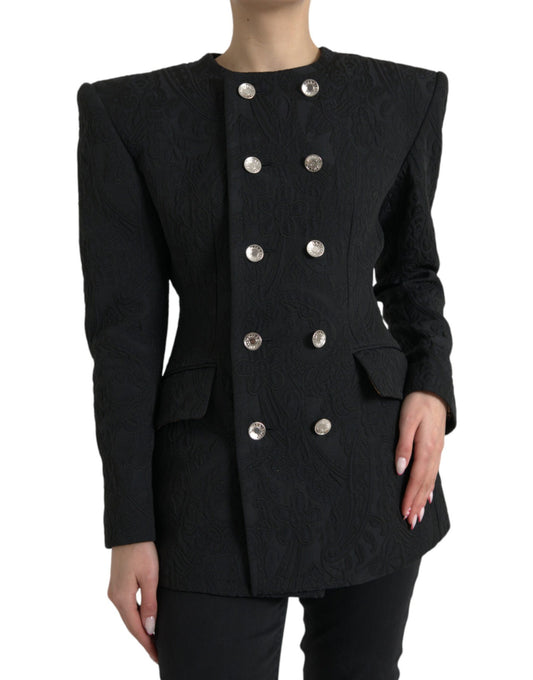 Dolce & Gabbana Black Double Breasted Blazer Coat Jacket