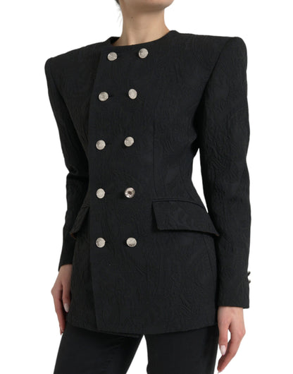 Dolce & Gabbana Black Double Breasted Blazer Coat Jacket
