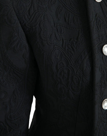 Dolce & Gabbana Black Double Breasted Blazer Coat Jacket